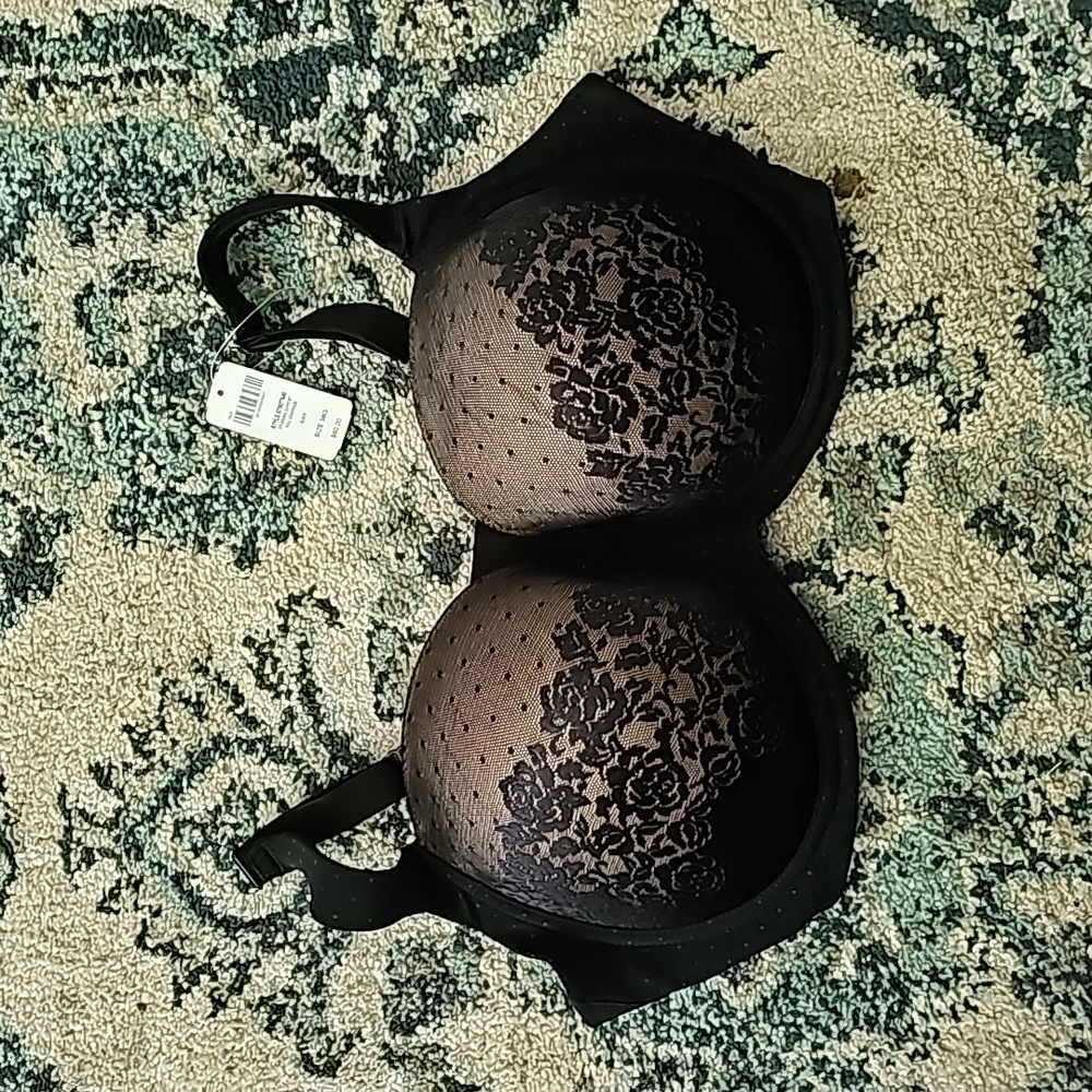Soma Black Stunning Support Full Coverage Padded Bra 38G NWT